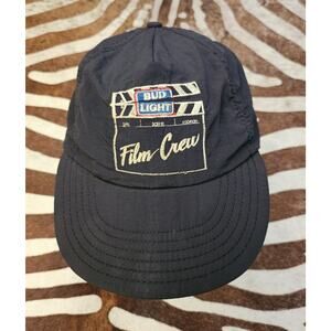 Rare Vintage Bud Light Snapback Hat USA Film Crew Clapper Black Well Worn